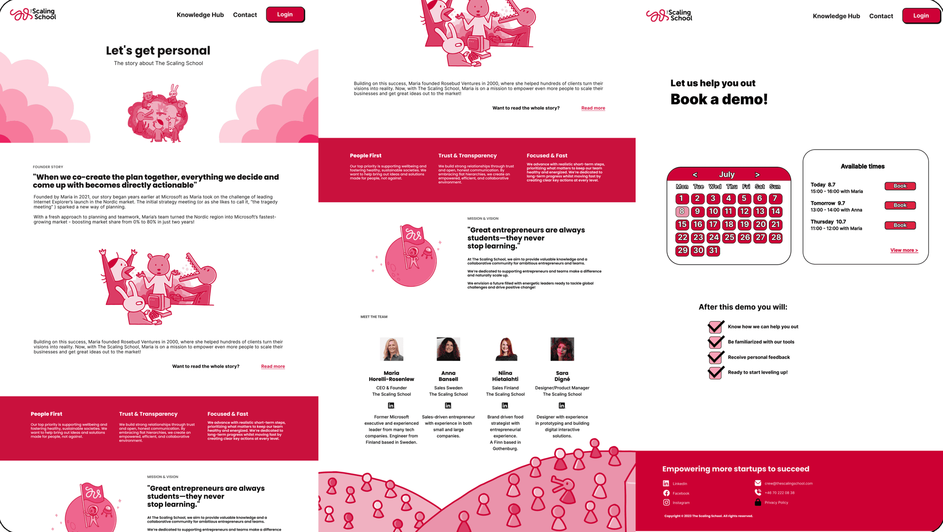 The Scaling School — Copywriting and UI